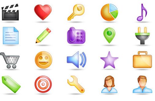 glossy icons