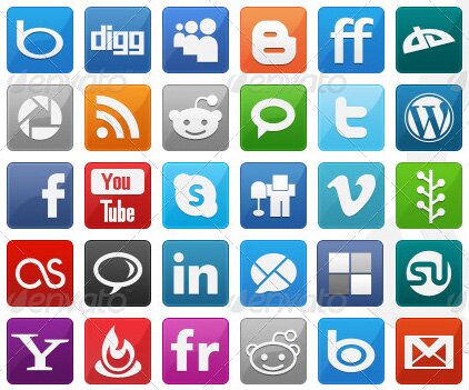 30 Modern Social Icons