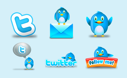 Twitter Icon set gratuit
