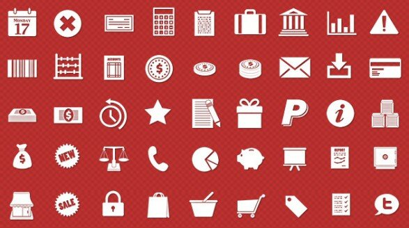 Ecommerce Glyphs icônes