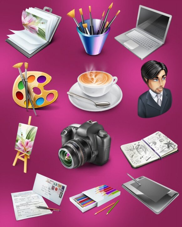 Designer portfolio icones