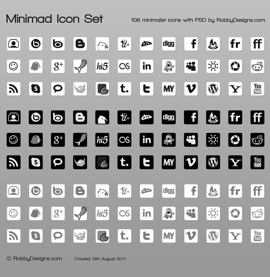 Minimad icônes set