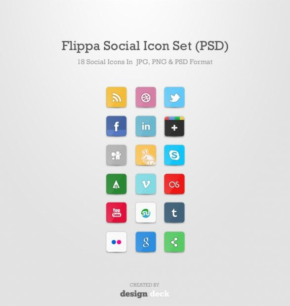 flippa social icones gratuites