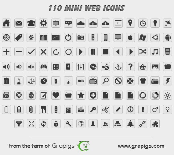 Mini web icônes
