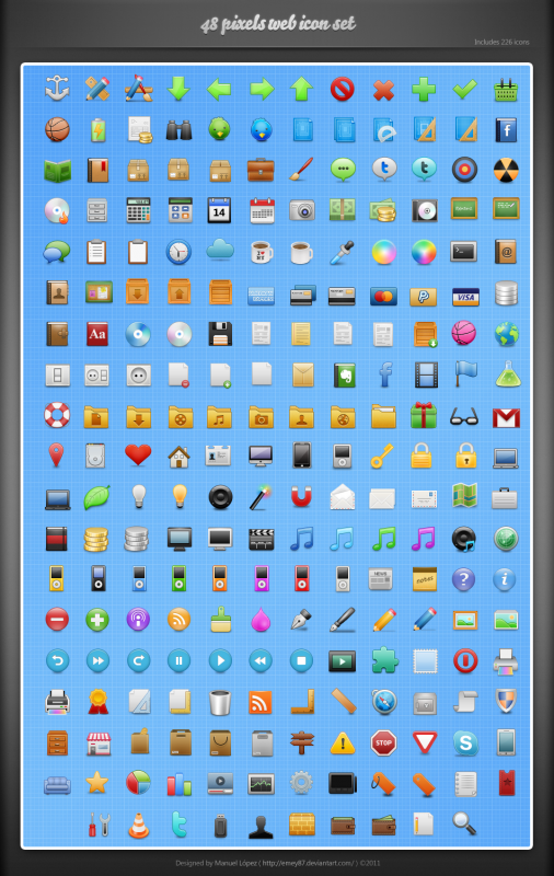 webdesign pack icones gratuites