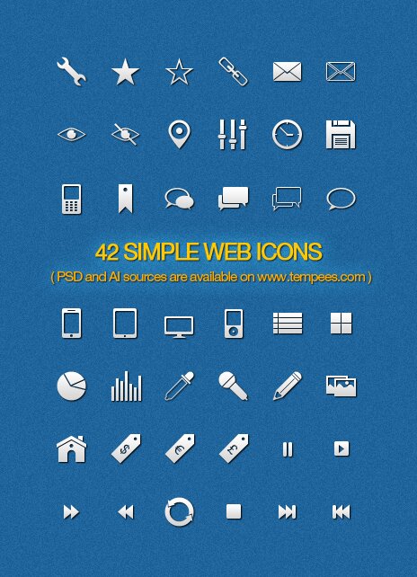 Simple web icones