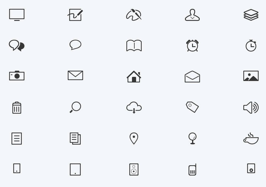 Modern minimal glyphs