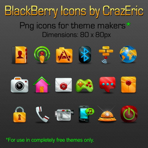 Gleam BlackBerry Icones