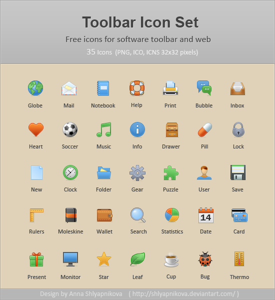 Toolbar Icon Set