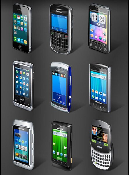 icônes smartphones