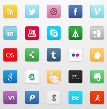 Mini Social Icon Set
