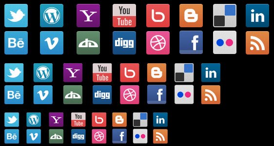 Clean Social Media Icons