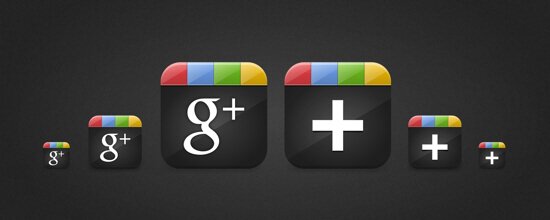 Google Plus icônes