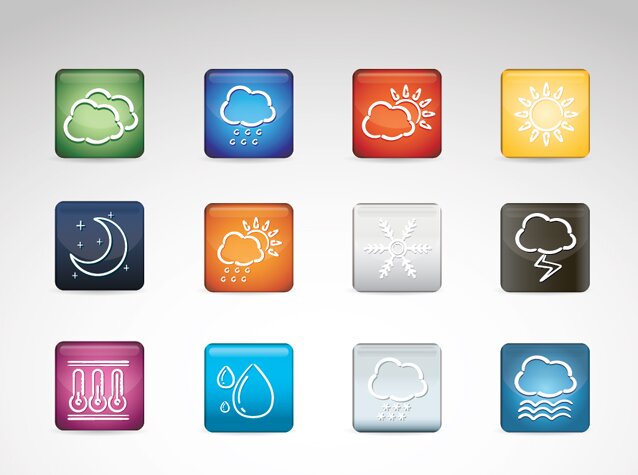 Icônes widget météo