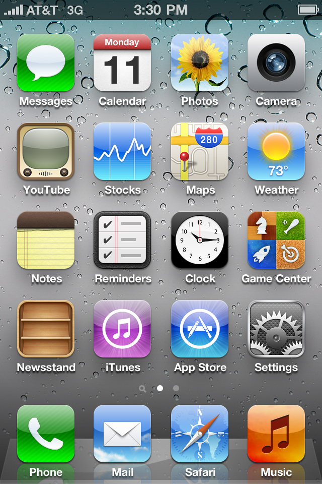 iPhone 4 iOS 5 App Icônes