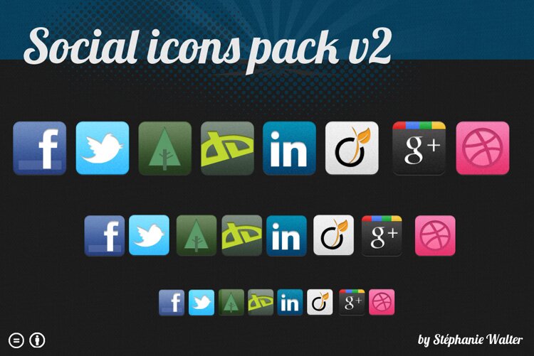Social icons pack v2