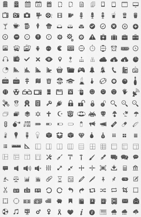 350 pixel perfect icones