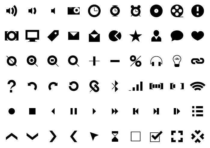 Wireframe toolbar icones