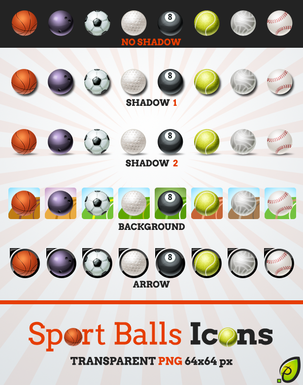 Sport balls icons