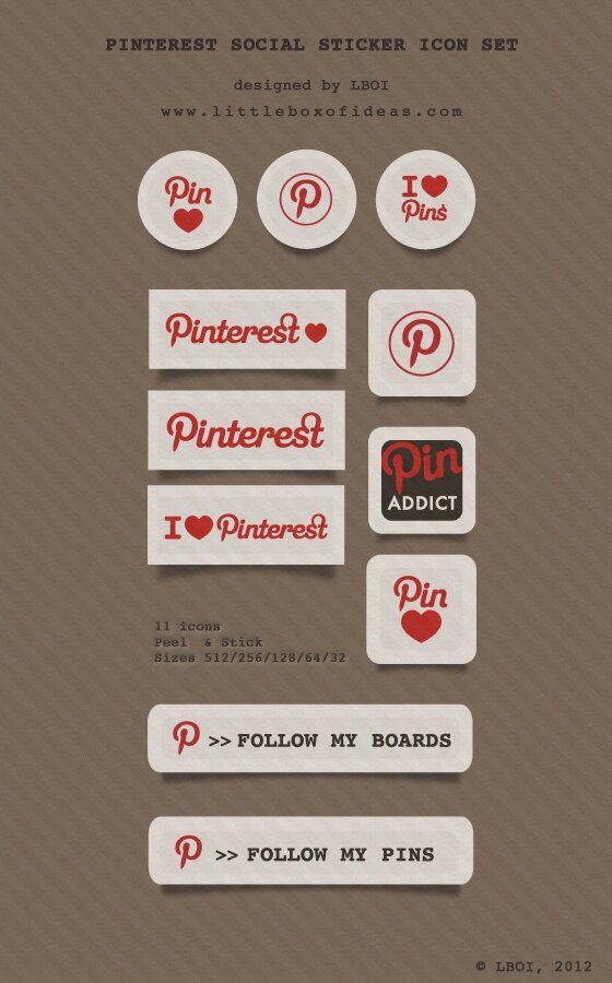 Pinterest social stickers