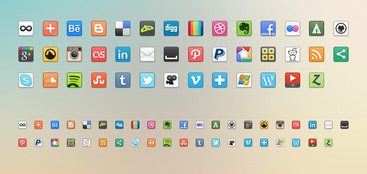 41 icones partage