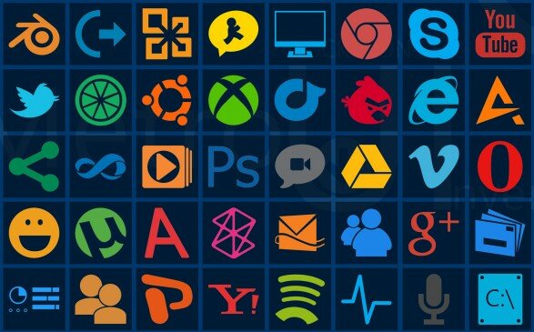 metro uinvert dock icon set