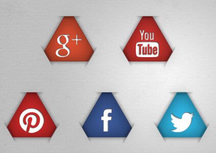 triangle social icons