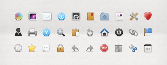 UI Toolbar Icones