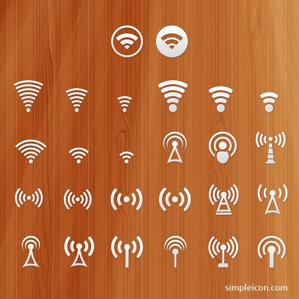 Signal icon set