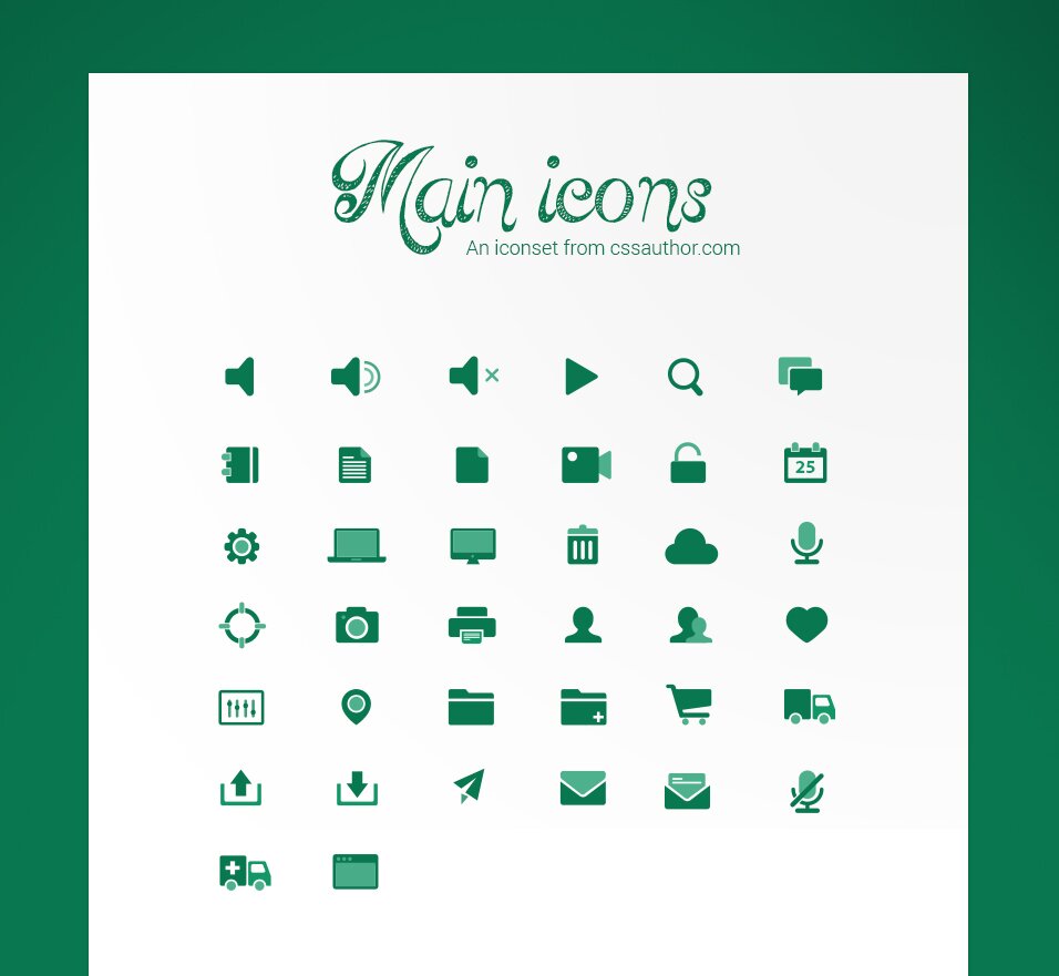 Main icones