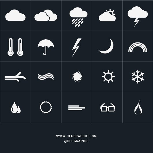 20 Weather & Environment Icones