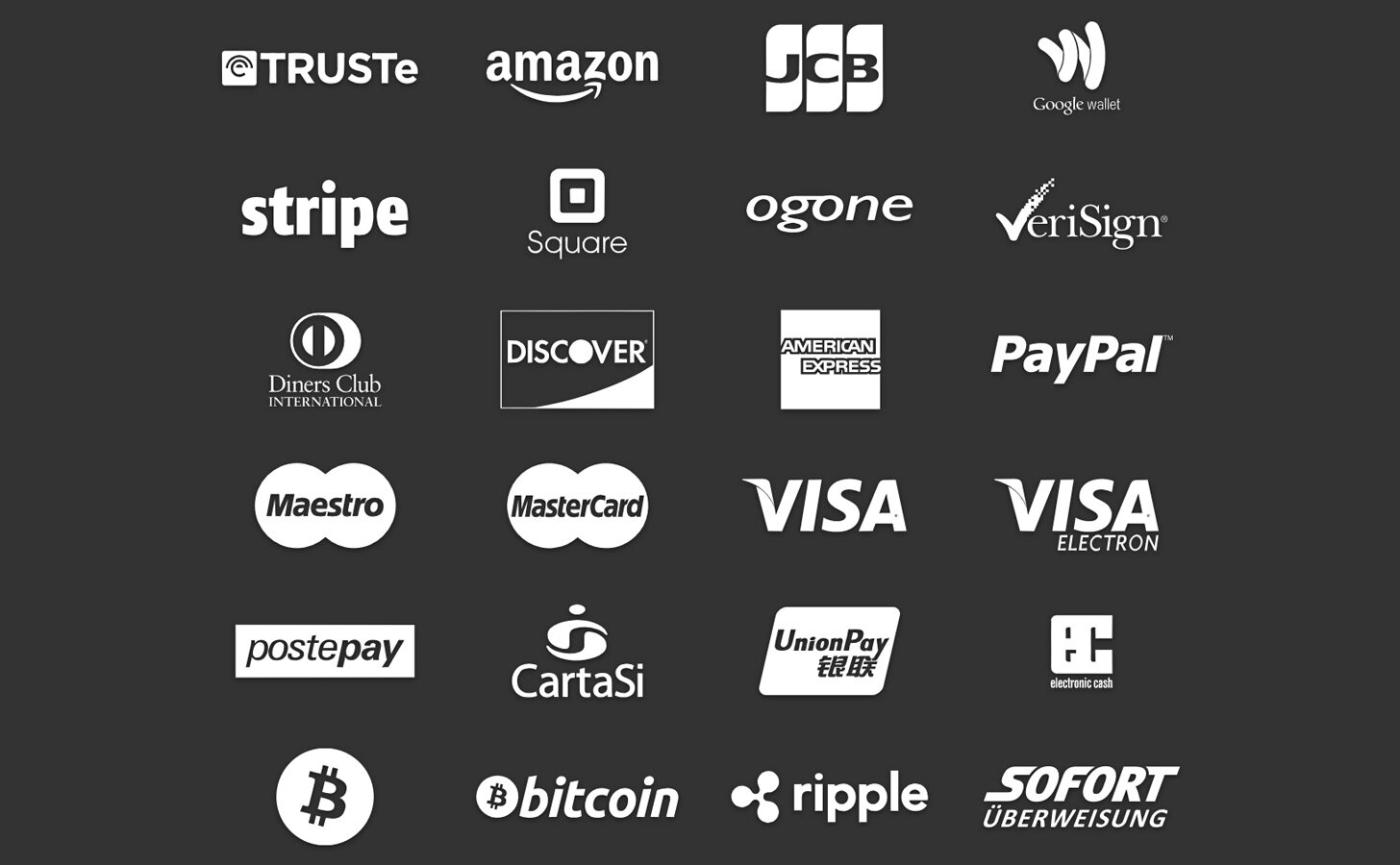 Payment webfont icons